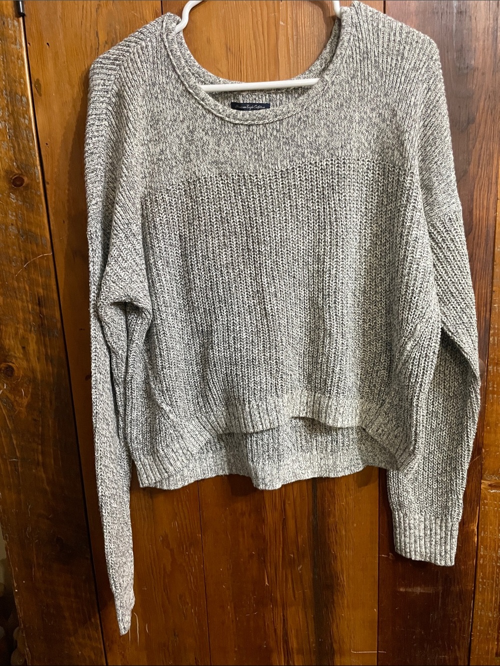 American Eagle Outfitters Heather Gray Crewneck Sweater